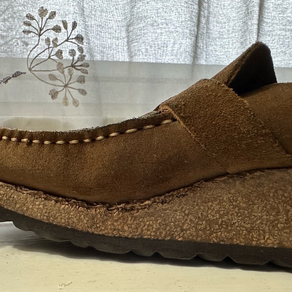 Birkenstock Buckley Brown Suede Slip-On Loafers with Buckle - Picture 5 of 15